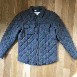 Boys quilted button down jacket